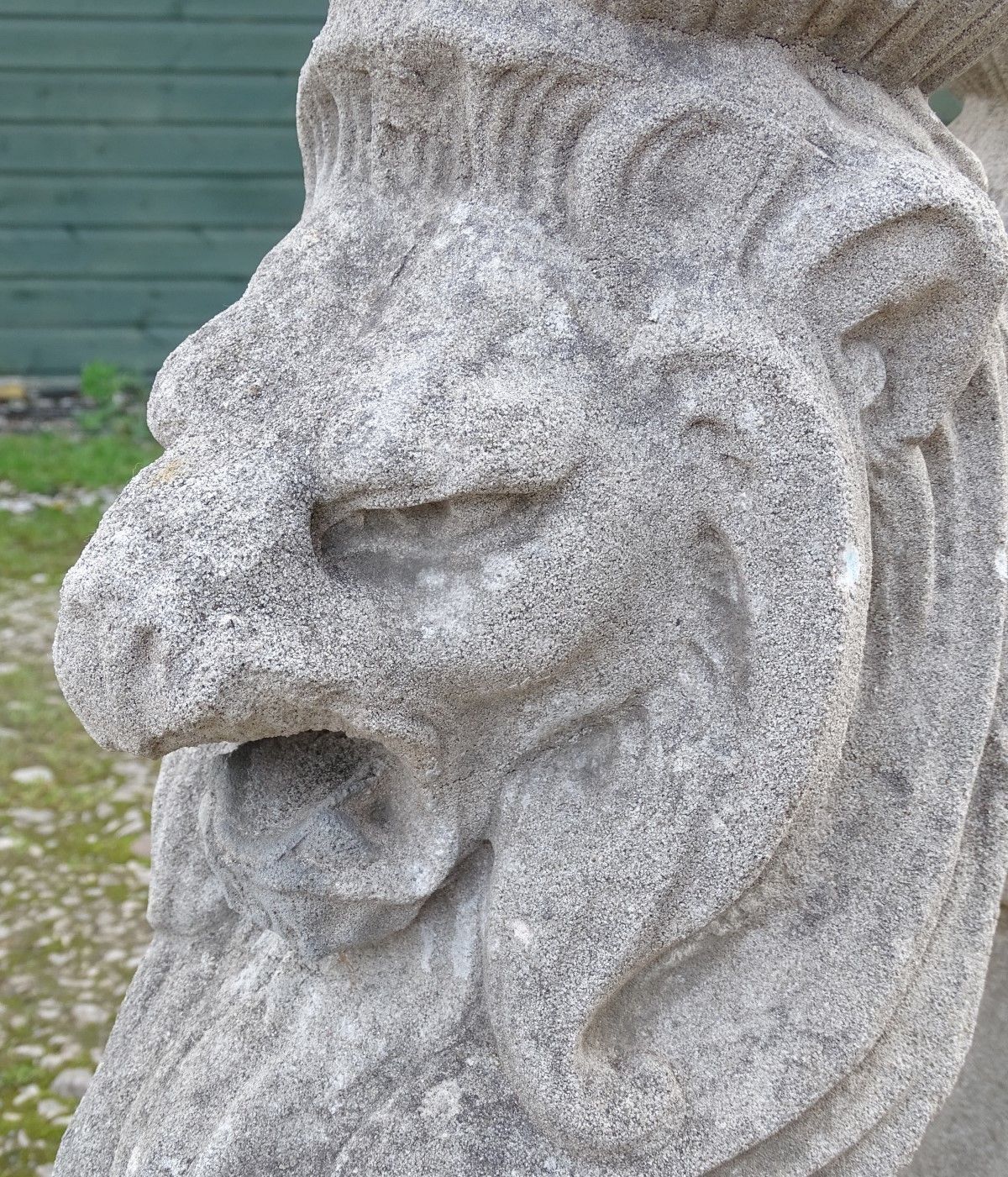 Cast Composite Stone Sejant Lion Garden Ornament Architectural Salvage From A Country House 1 Of 4 Ol photo vinterior