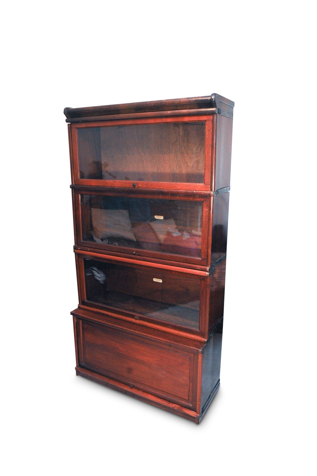 Globe Wernicke Four Tier Glazed Sectional / Modular / Barrister's Bookcase 1920's Ol photo Furniture