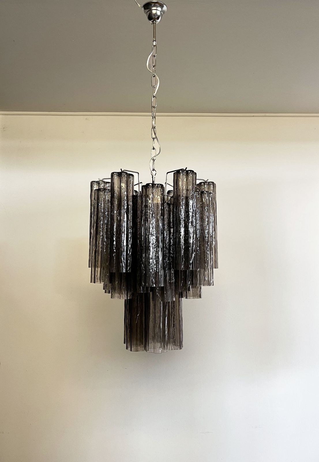 photo vinterior Fantastic Murano Smoked Glass Tube Chandelier