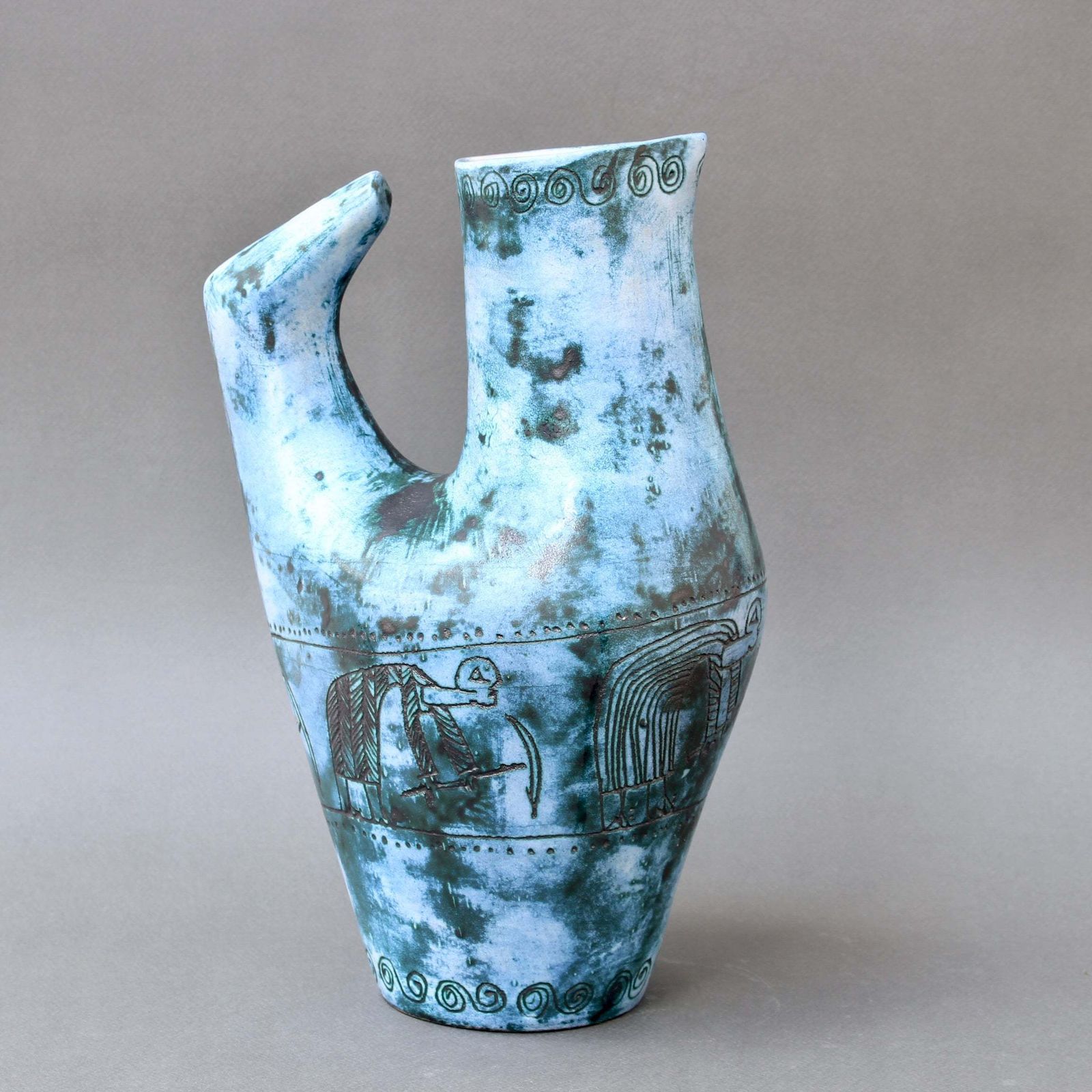 Mid Century French Decorative Pitcher / Vase By Jacques Blin (Circa 1950s) photo vinterior