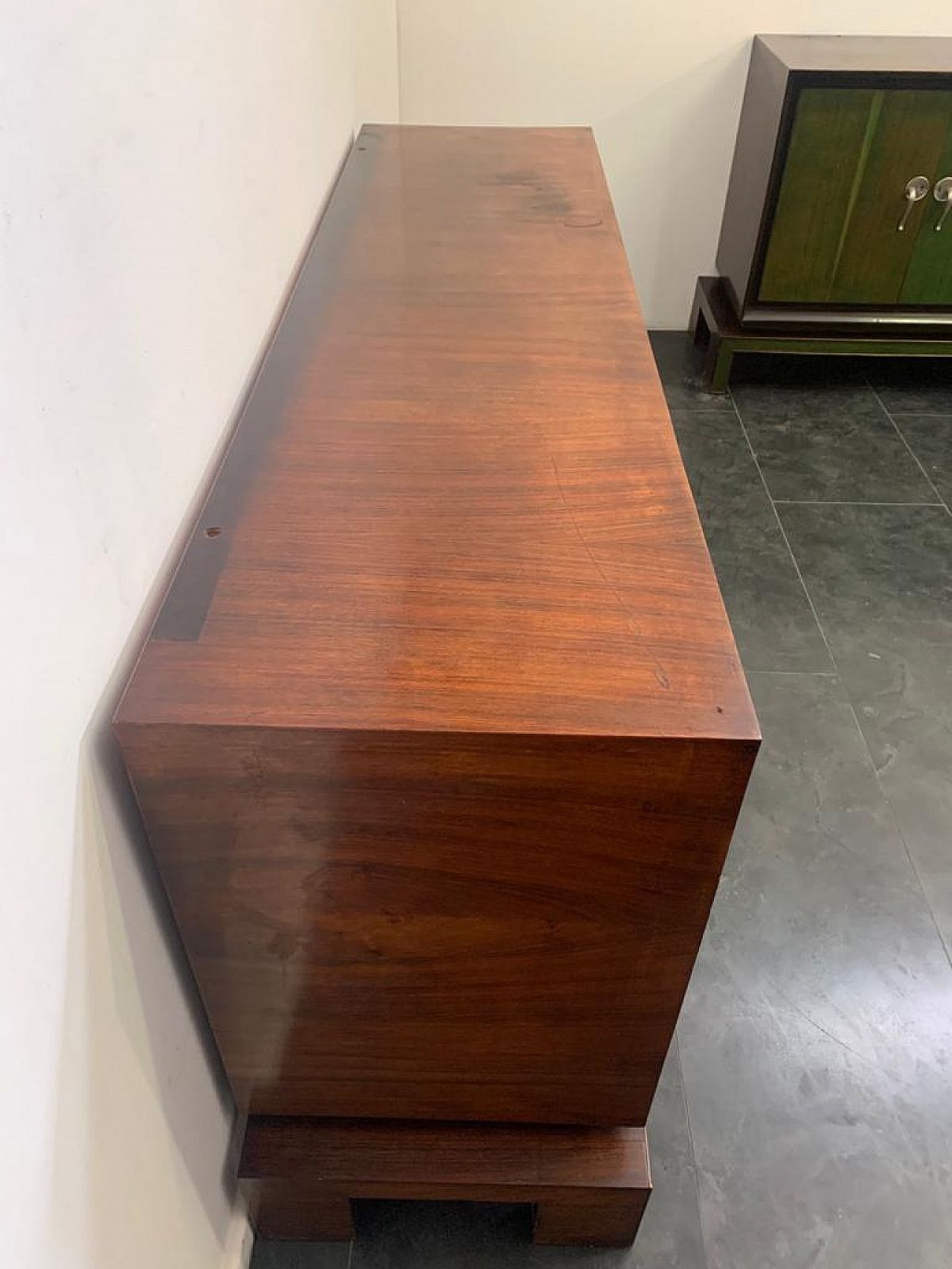 photo for sale Sideboard In Art Deco Style In Green Rosewood, 1940s
