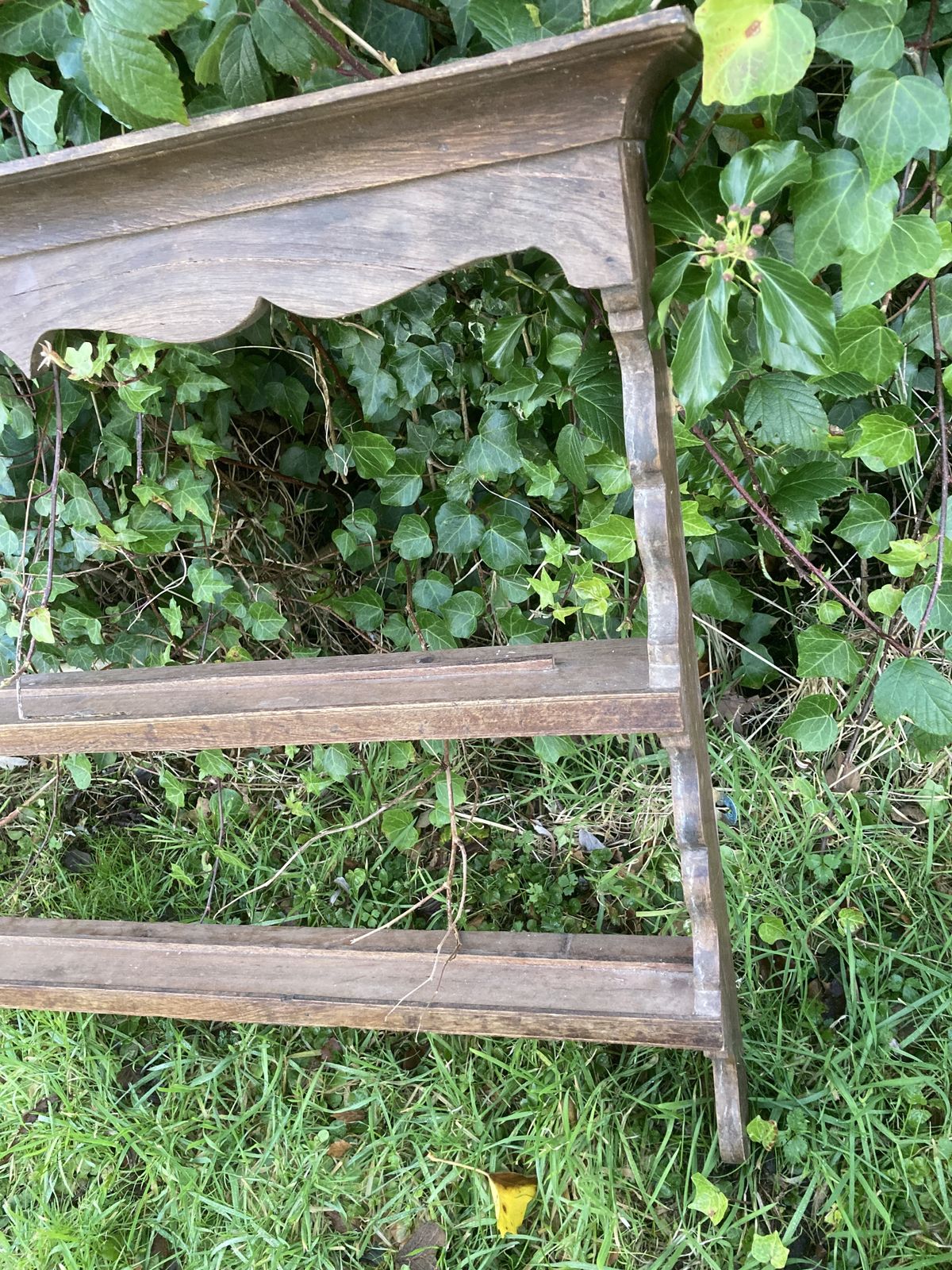 Rustic Victorian Oak Plate Rack photo furniture