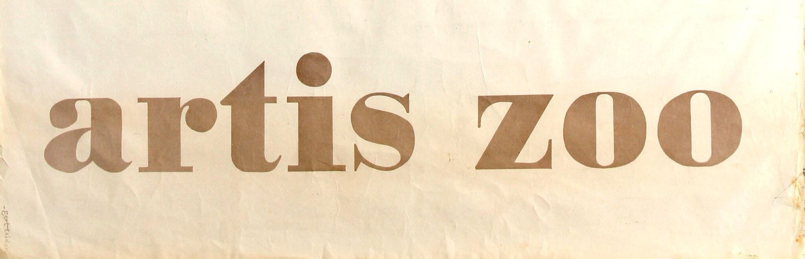 Original Vintage Advertising Poster For The Artis Zoo In Amsterdam Circa 1960s photo for sale