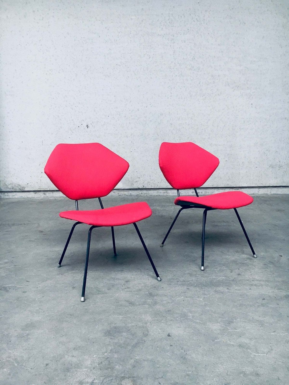 Midcentury Modern Design Low Side Chair Set Italy 1950s photo furniture