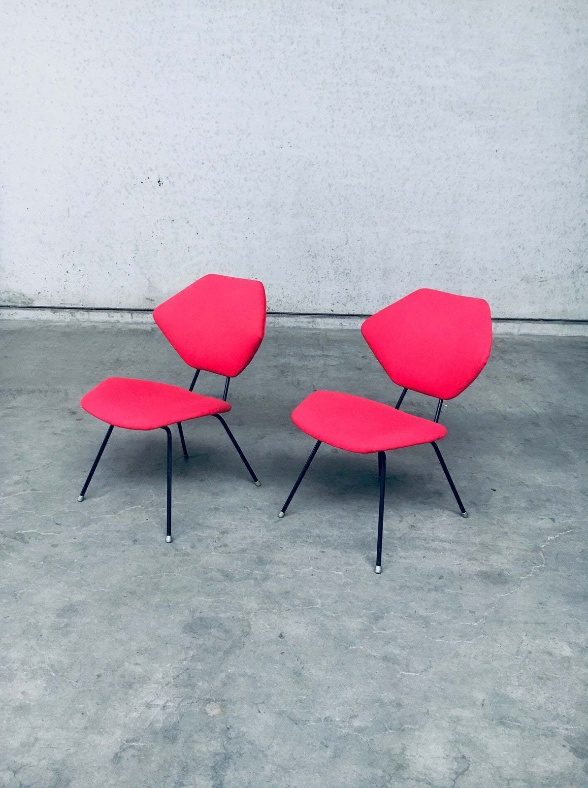 Midcentury Modern Design Low Side Chair Set Italy 1950s photo buy