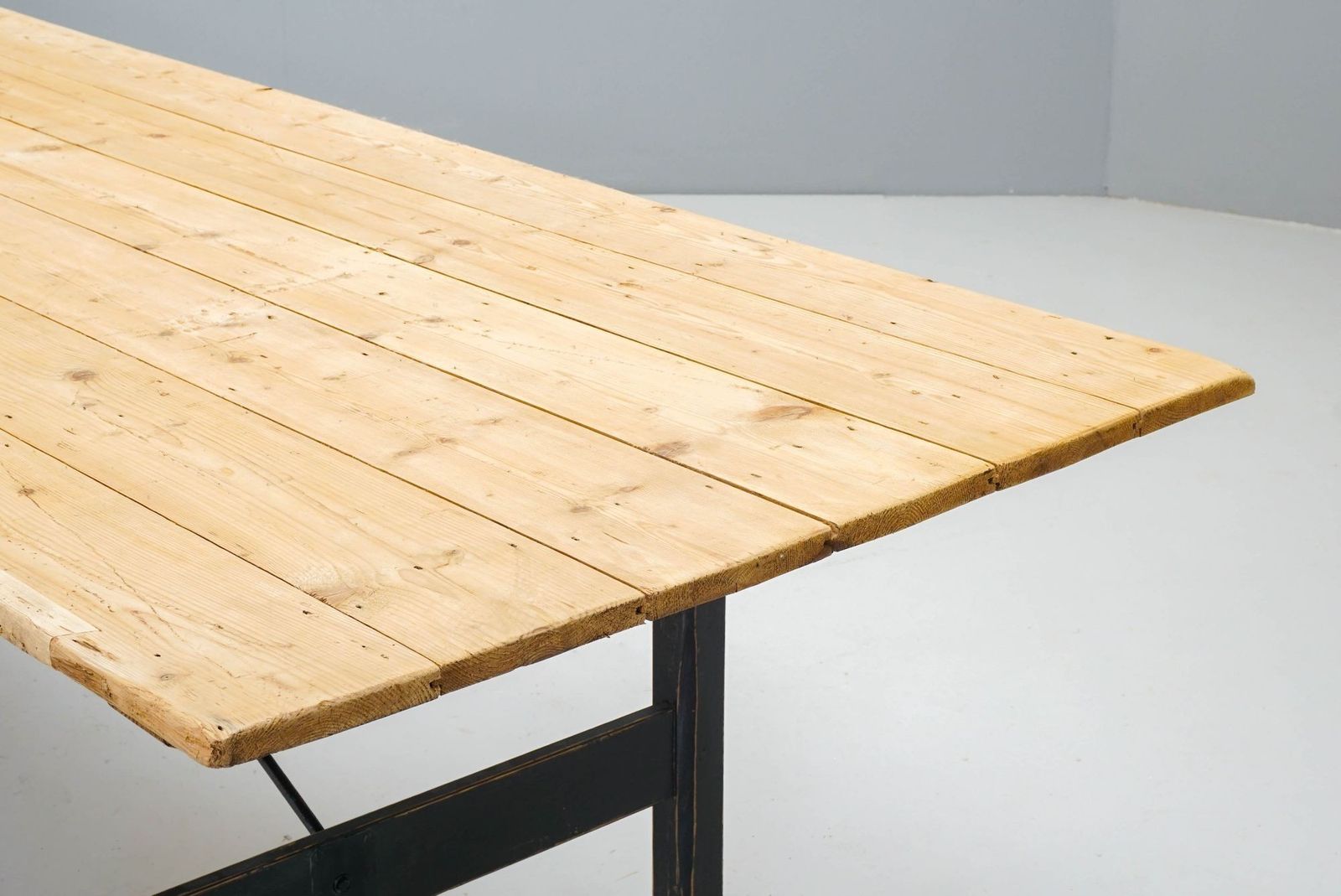 Large Trestle Table, 1800s, Pine photo Furniture