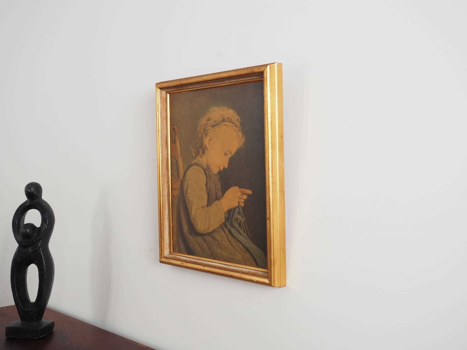 photo for sale Schilderij „The Portrait Of The Girl", Scandinavian Design, 19e Eeuw, Door Albert Anker
