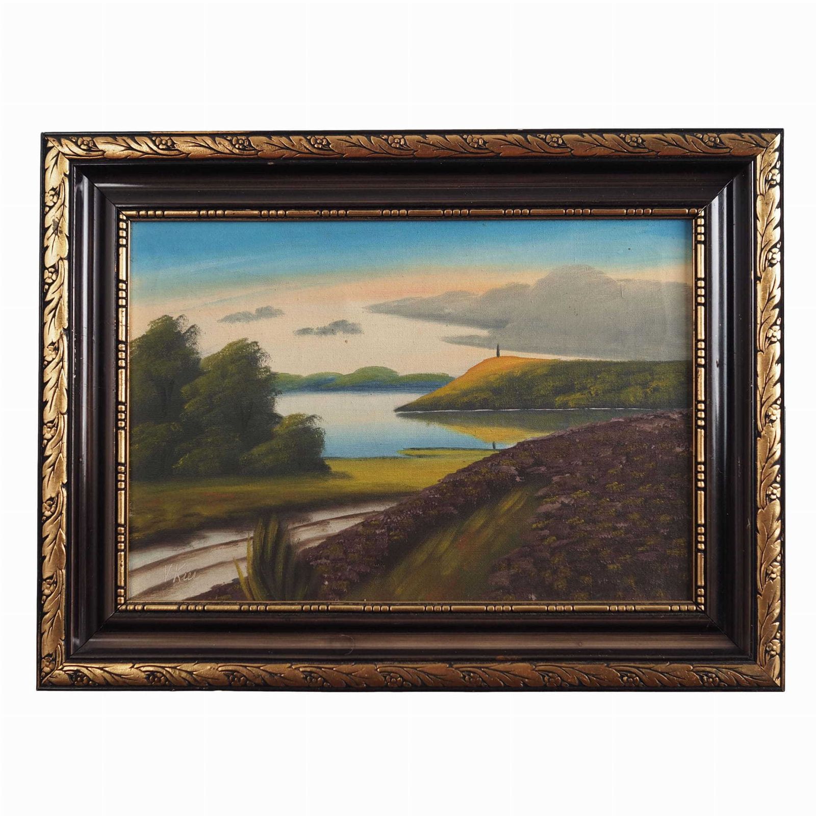 Painting „The Landscape With Hills”, Scandinavian Design, 1970s, By V. Kier