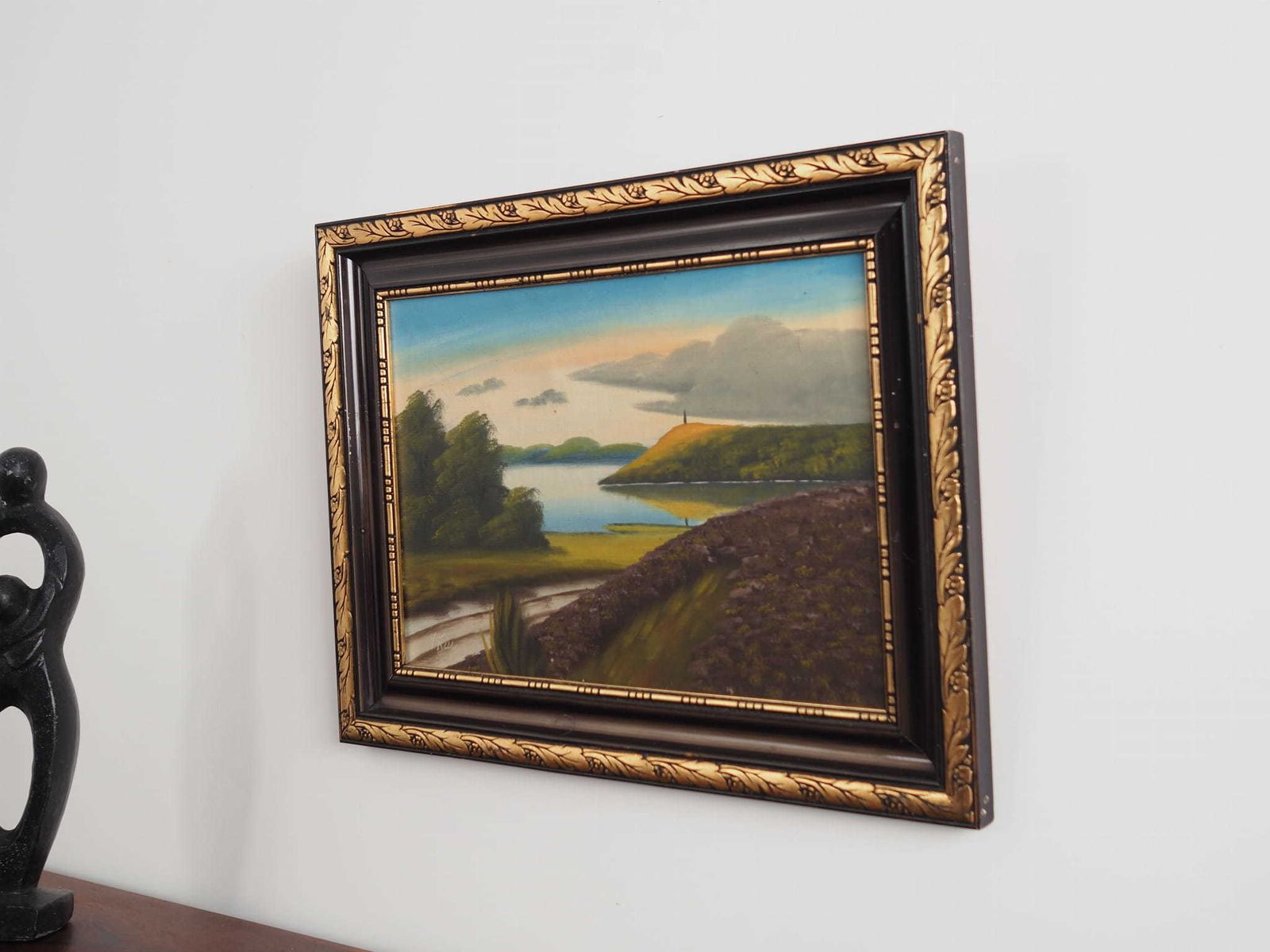 photo vinterior Painting „The Landscape With Hills”, Scandinavian Design, 1970s, By V. Kier