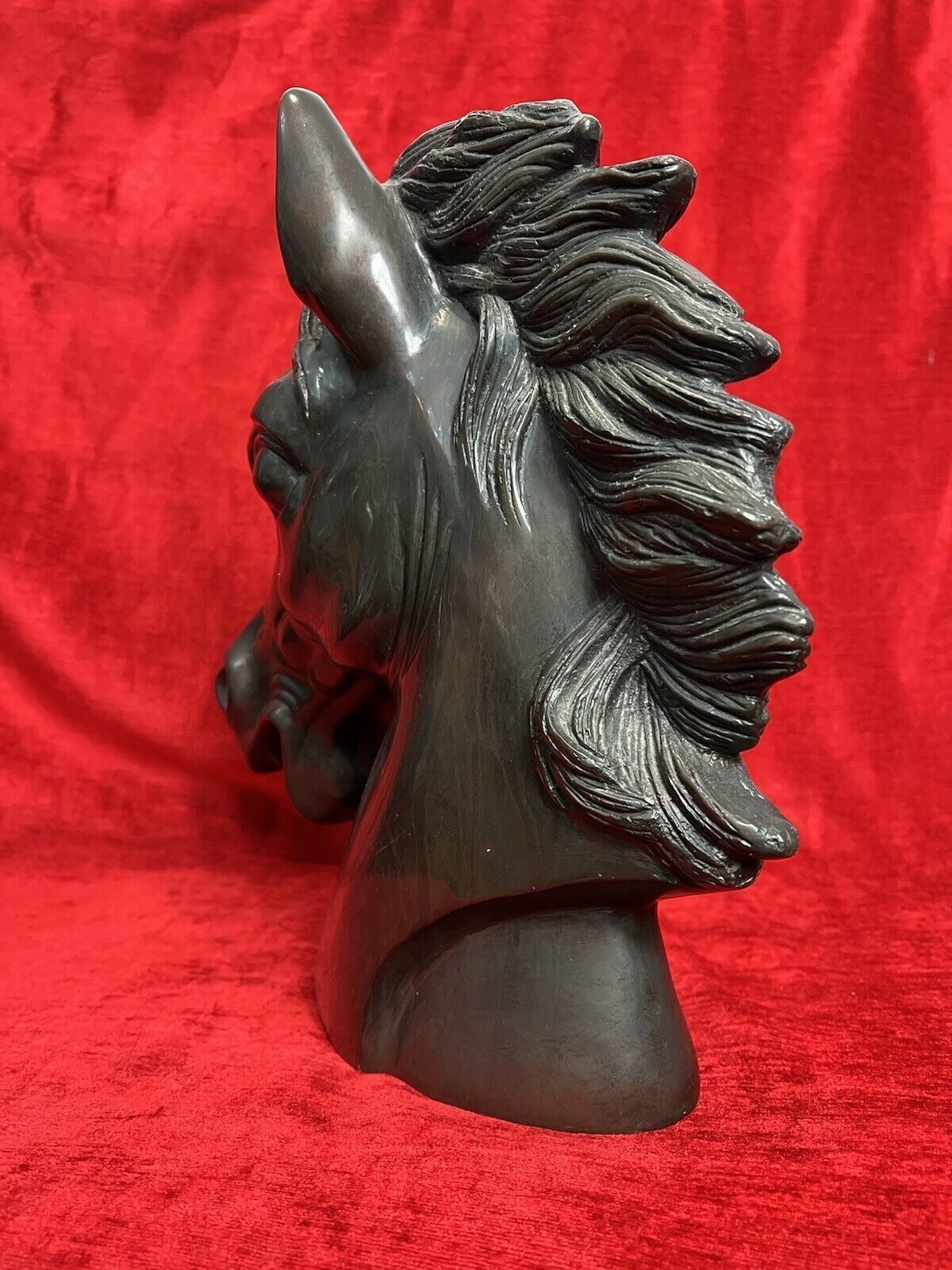 Early 20th Century Large Bronze Horse Head Showpiece photo for sale