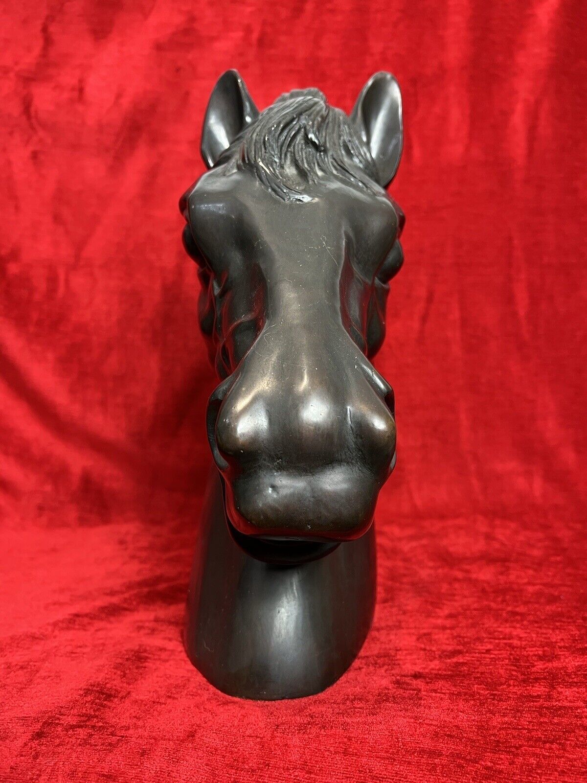 Early 20th Century Large Bronze Horse Head Showpiece photo buy