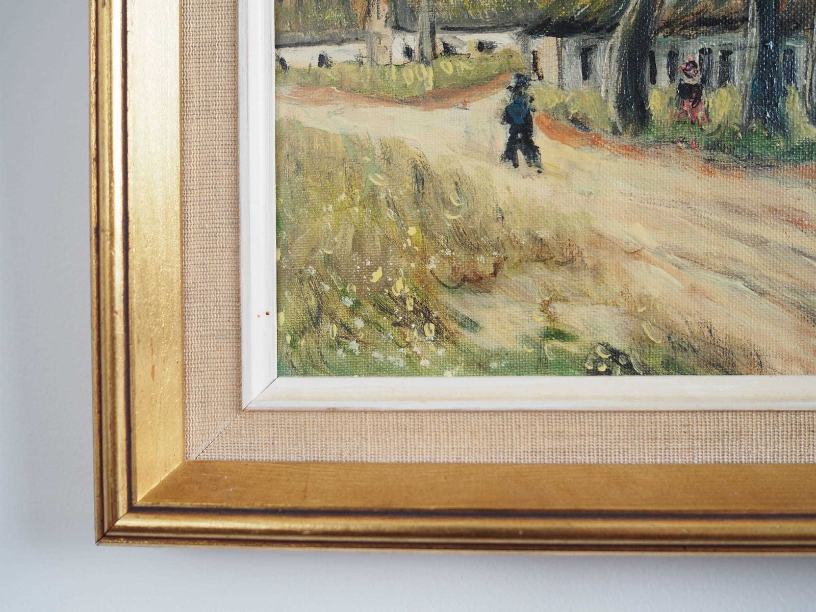 Schilderij „The Farm Under The Willows", Scandinavisch Design, Jaren 1960 photo 409.0