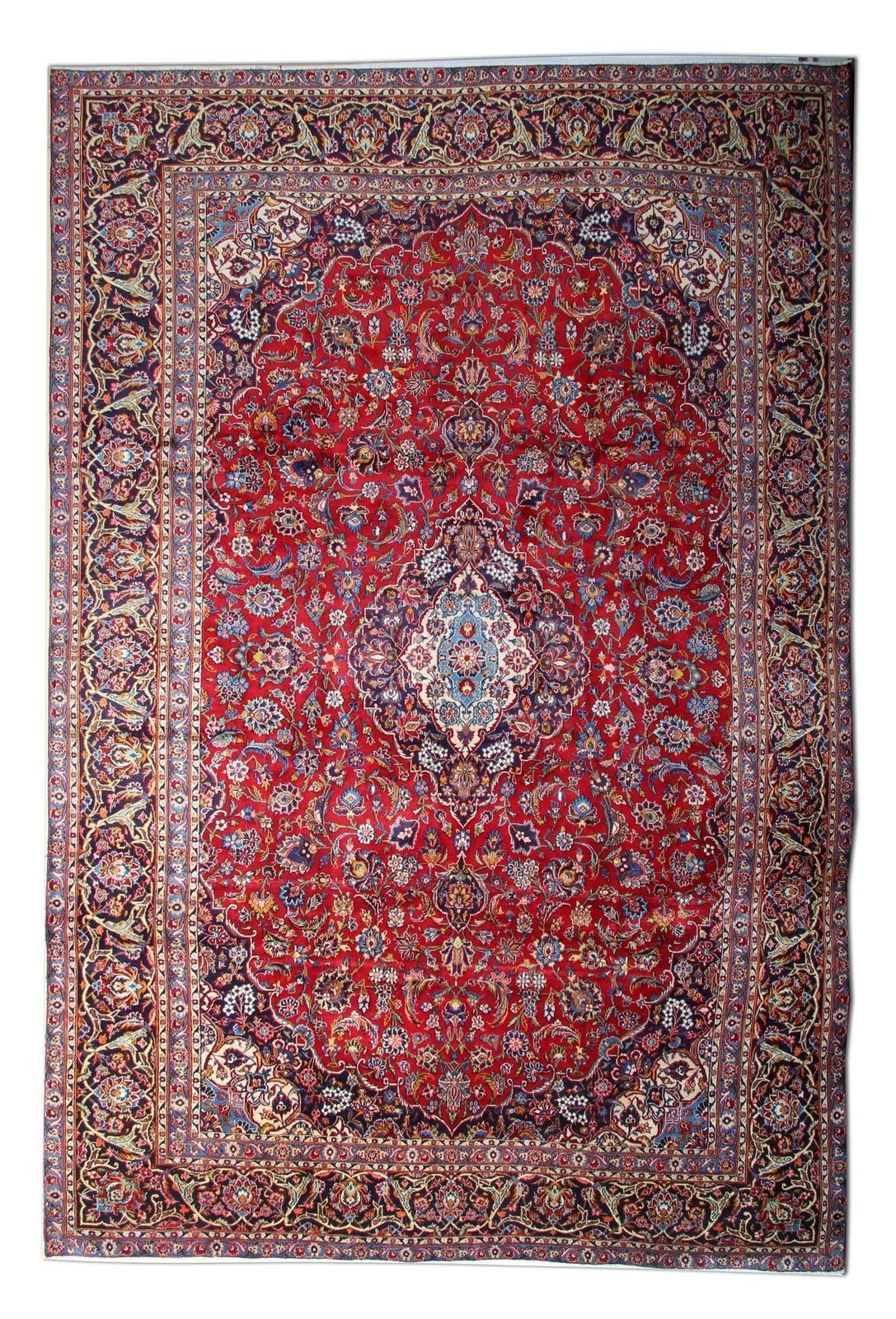 Handmade Traditional Red Rug, Oriental Medallion Carpet Area Rug 255x380cm