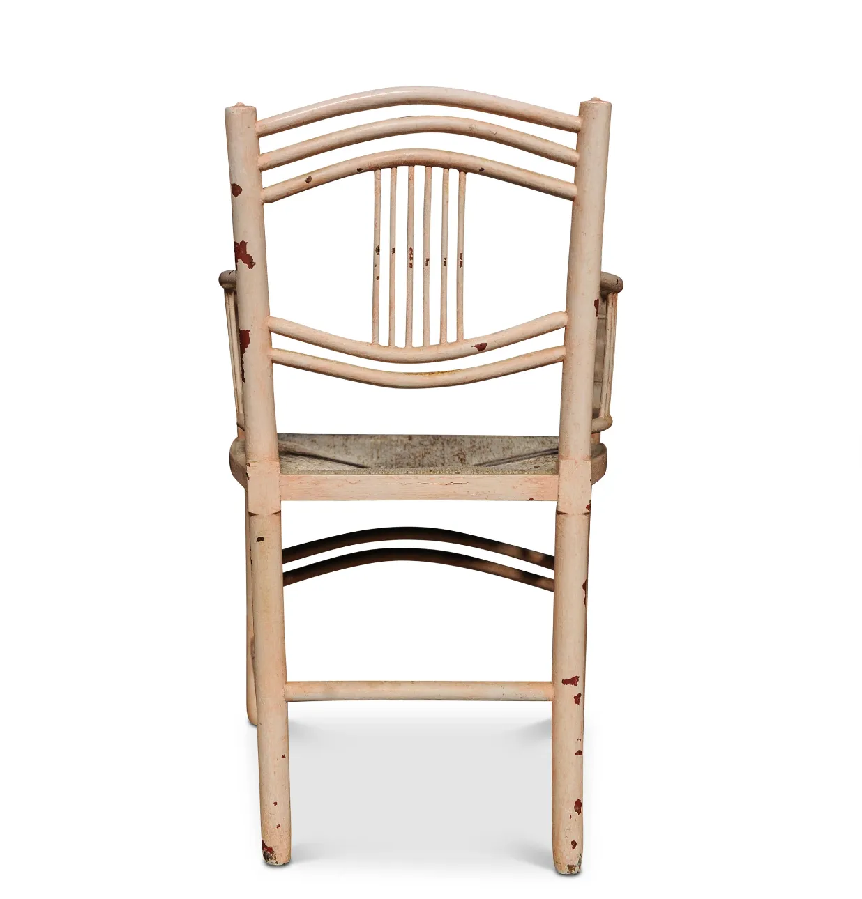 Arts And Crafts Painted Sussex Armchair With Rush Seat Heaps Of Charm And Patina 1900's Ol photo furniture