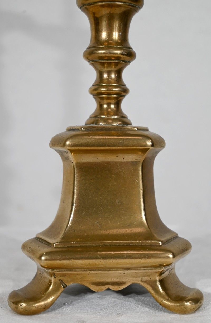 photo for sale Pair Of Candlesticks In Gilt Bronze Mid 19th Century