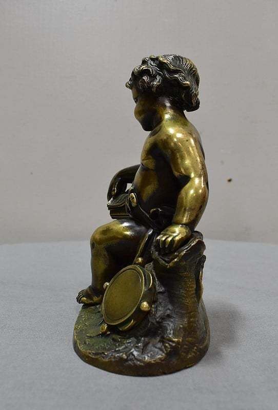 photo for sale Bronze Child Musician   Late 19th Century