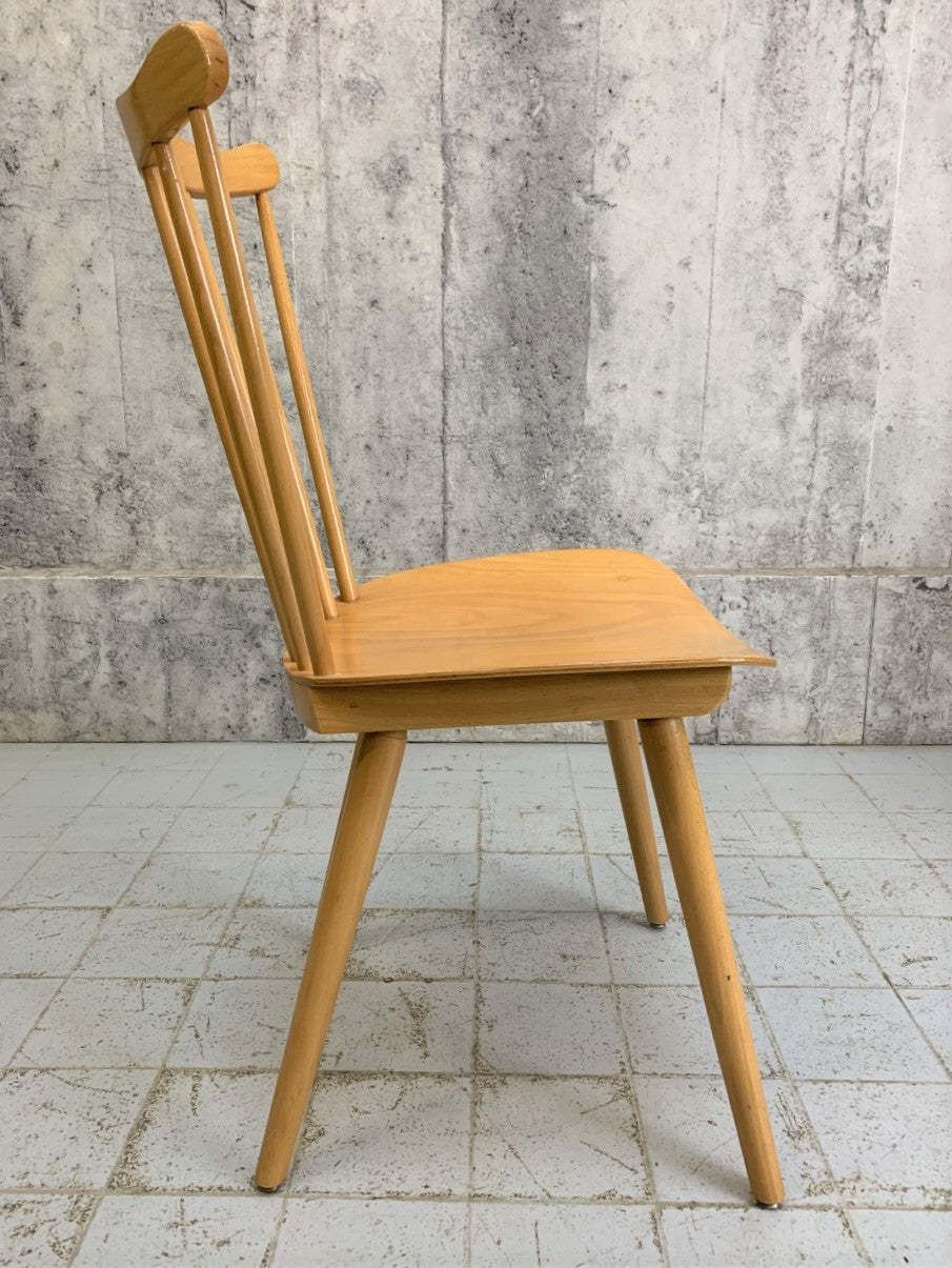 Set Of 6 Wooden Menuet Baumann Bistro Dining Chairs photo 1270.0