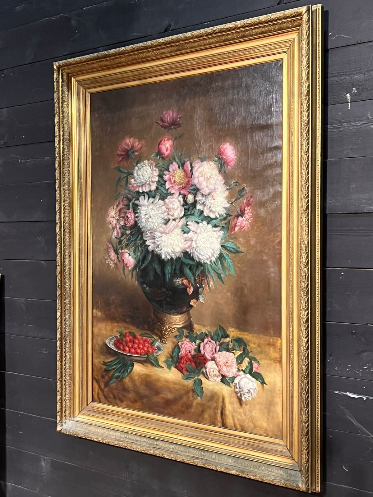 Beautiful Large 19th Century Oil Painting photo 2900.0