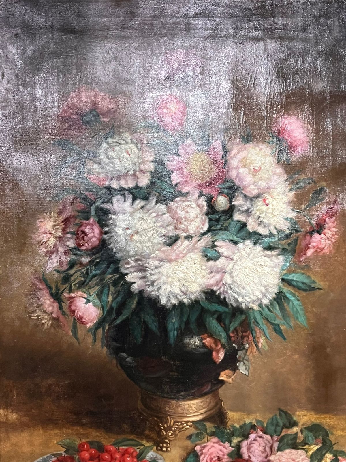 Beautiful Large 19th Century Oil Painting photo vinterior