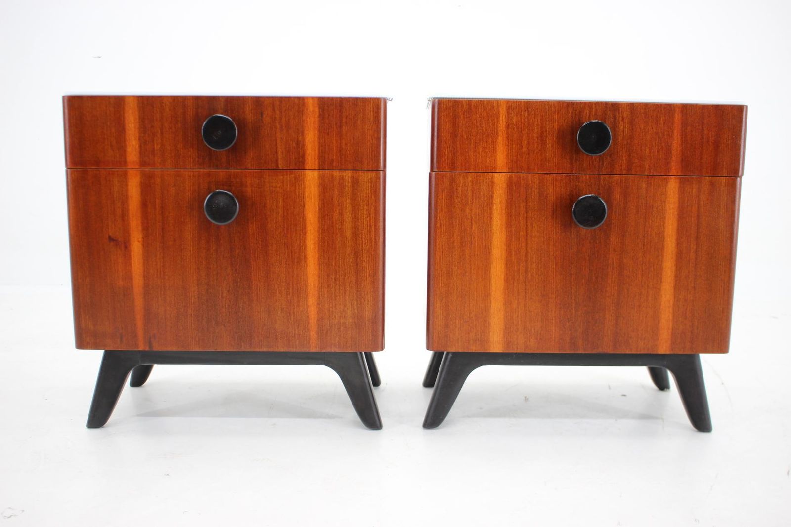 1950s Jindrich Halabala Mahogany Bedside Tables ,Czechoslovakia photo furniture