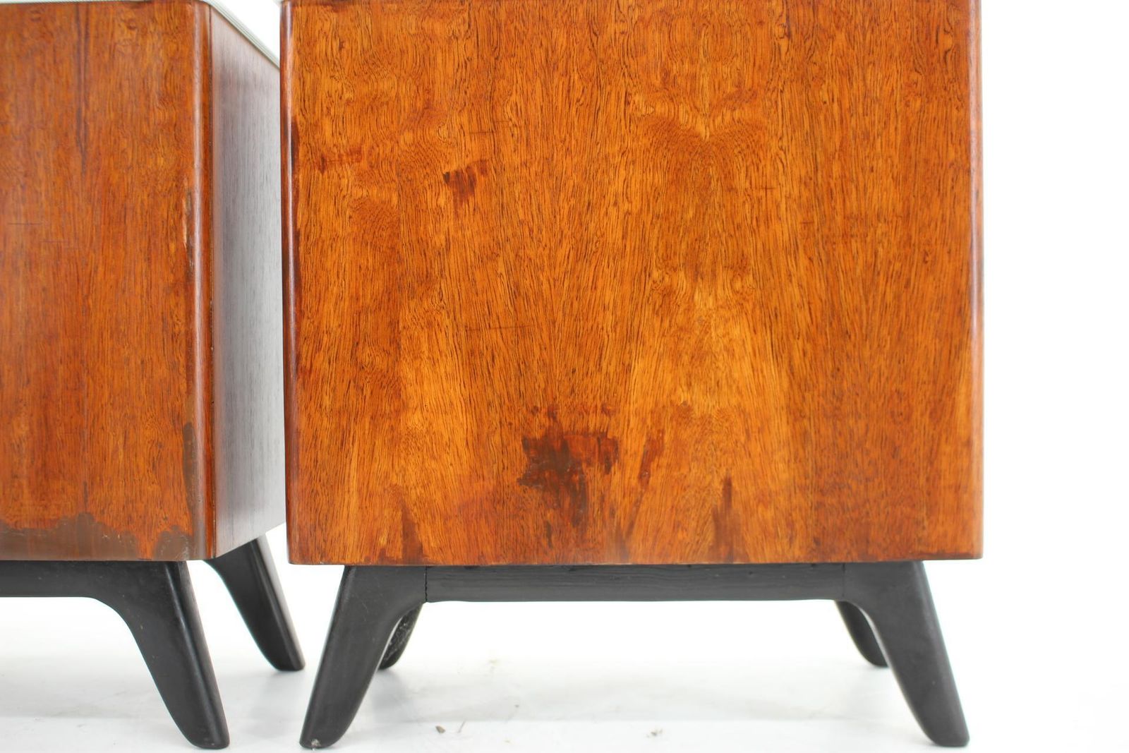 photo for sale 1950s Jindrich Halabala Mahogany Bedside Tables ,Czechoslovakia