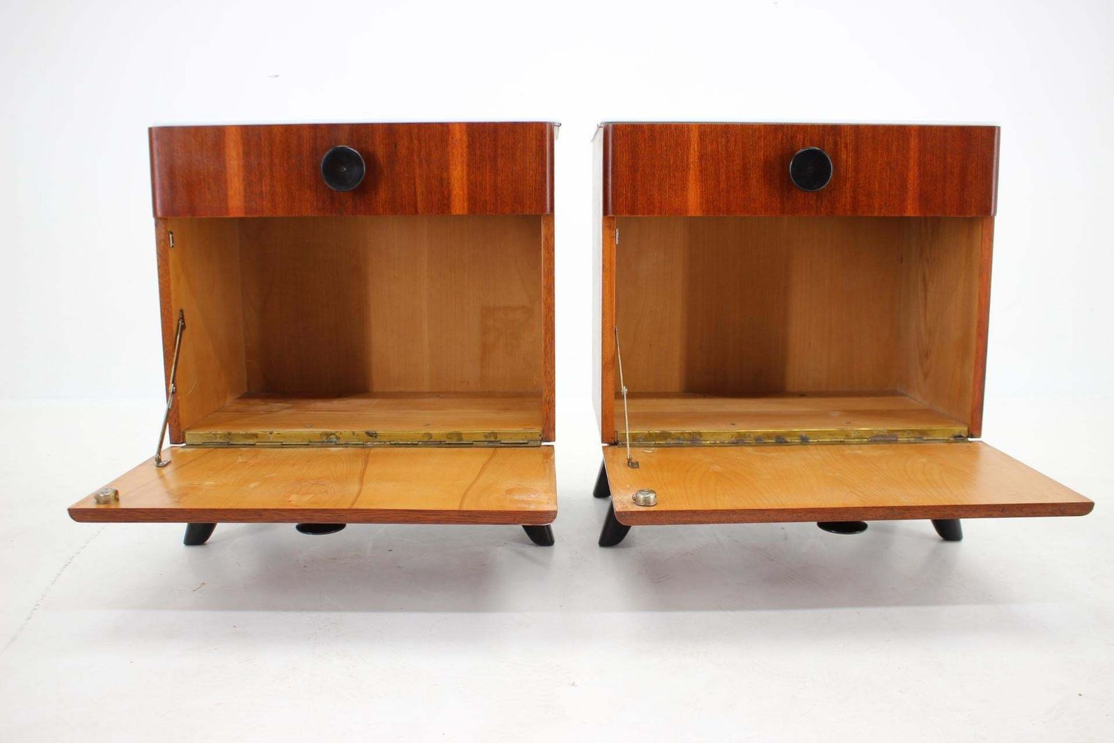 photo buy 1950s Jindrich Halabala Mahogany Bedside Tables ,Czechoslovakia