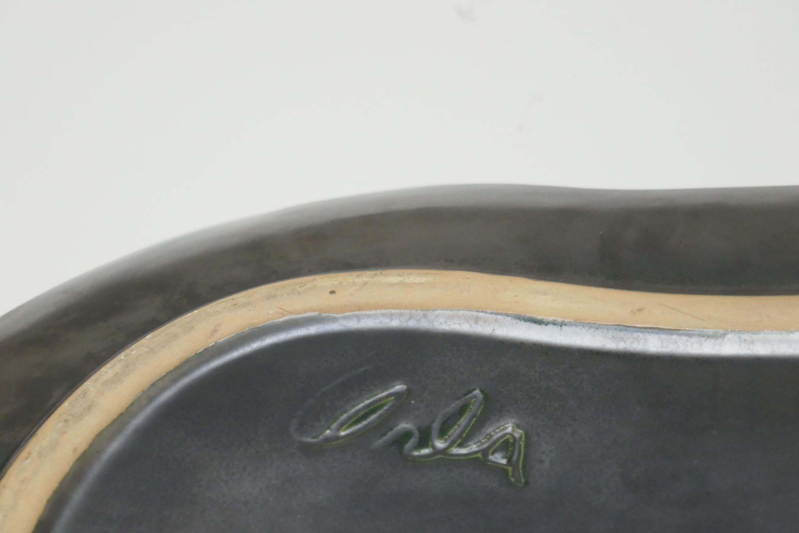 Free Form Surrealist Black Ceramic Dishes/Plaques By Peter Orlando, France,1960s photo buy