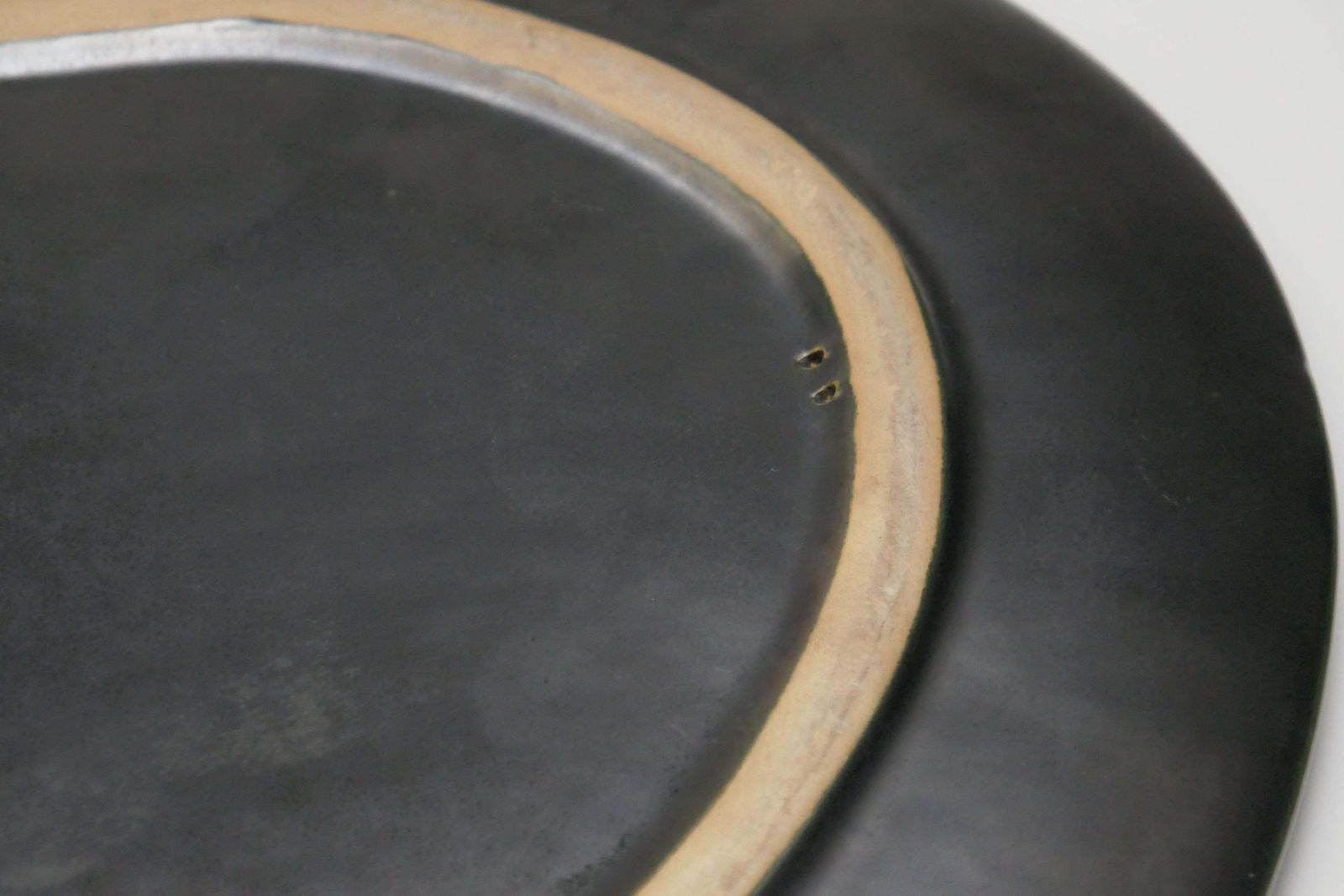 Free Form Surrealist Black Ceramic Dishes/Plaques By Peter Orlando, France,1960s photo vintage