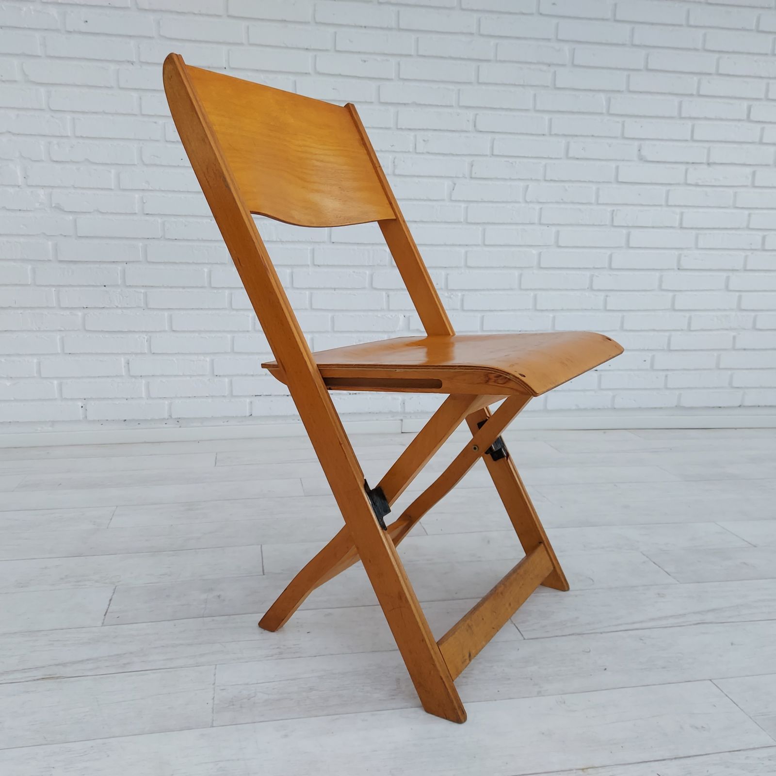 410.0 60s, Danish Design, Set Of 3 Pcs Folding Chairs, Plywood photo
