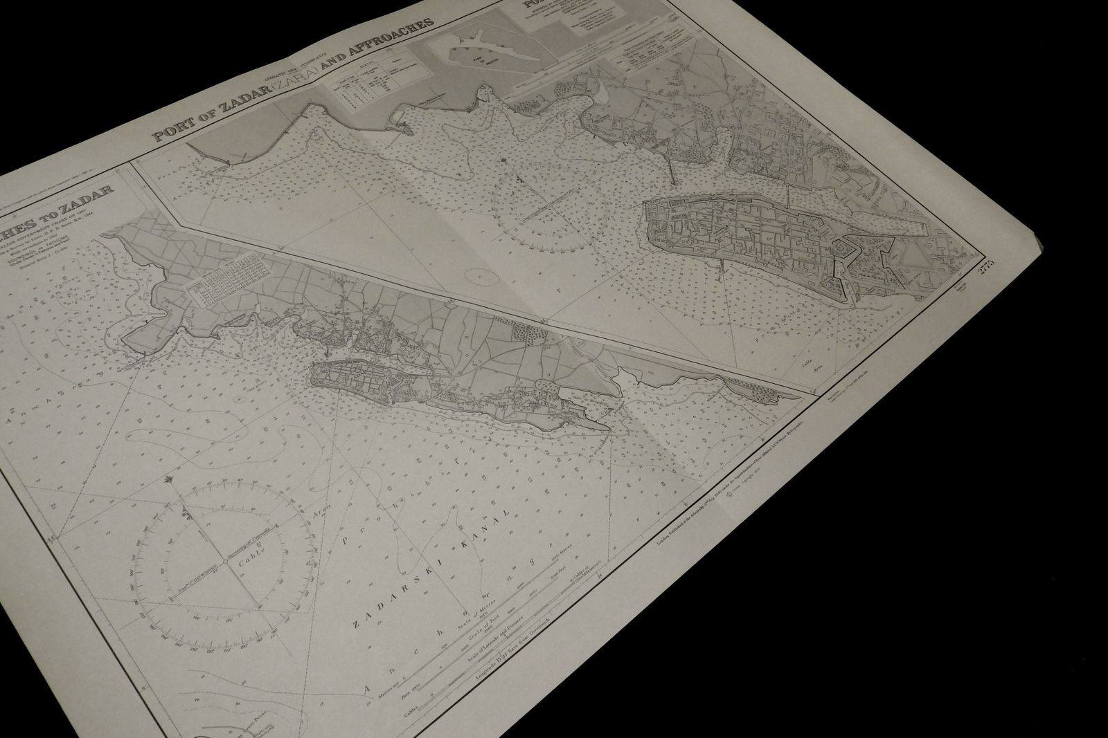Nautical Chart Zadar Port Adriatic Sea Maritime Admiralty photo 113.0