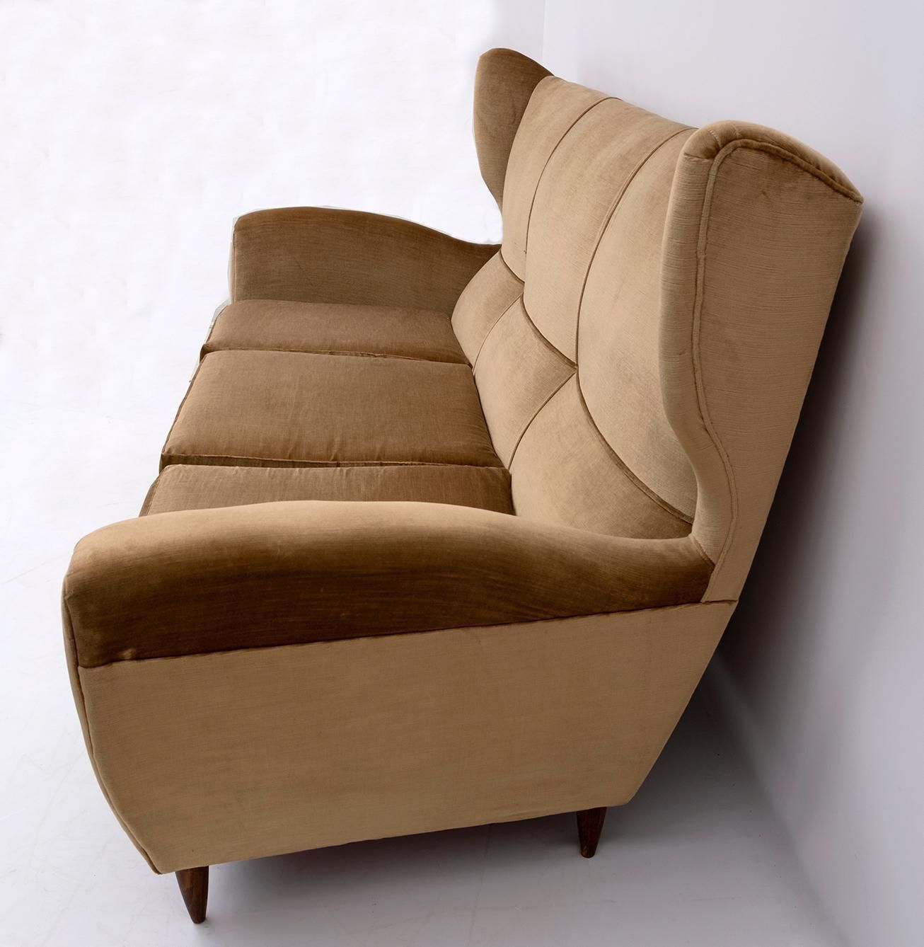 Gio Ponti Mid Century Modern Italian High Back Sofa, 1950s photo 4826.0