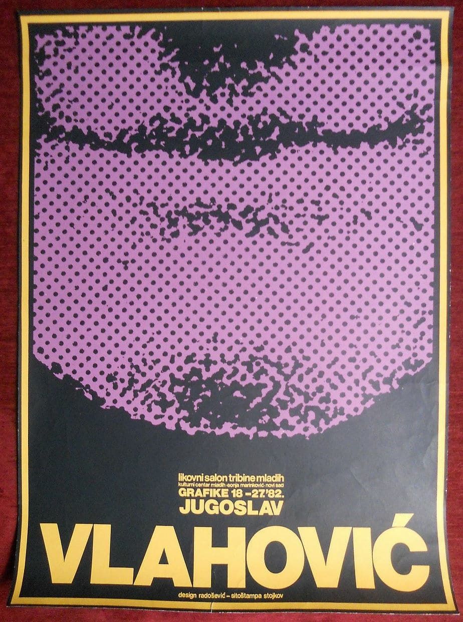 1982 Original Poster Serbia Yugoslavia Pop Art Jugoslav Vlahovic Design Graphic