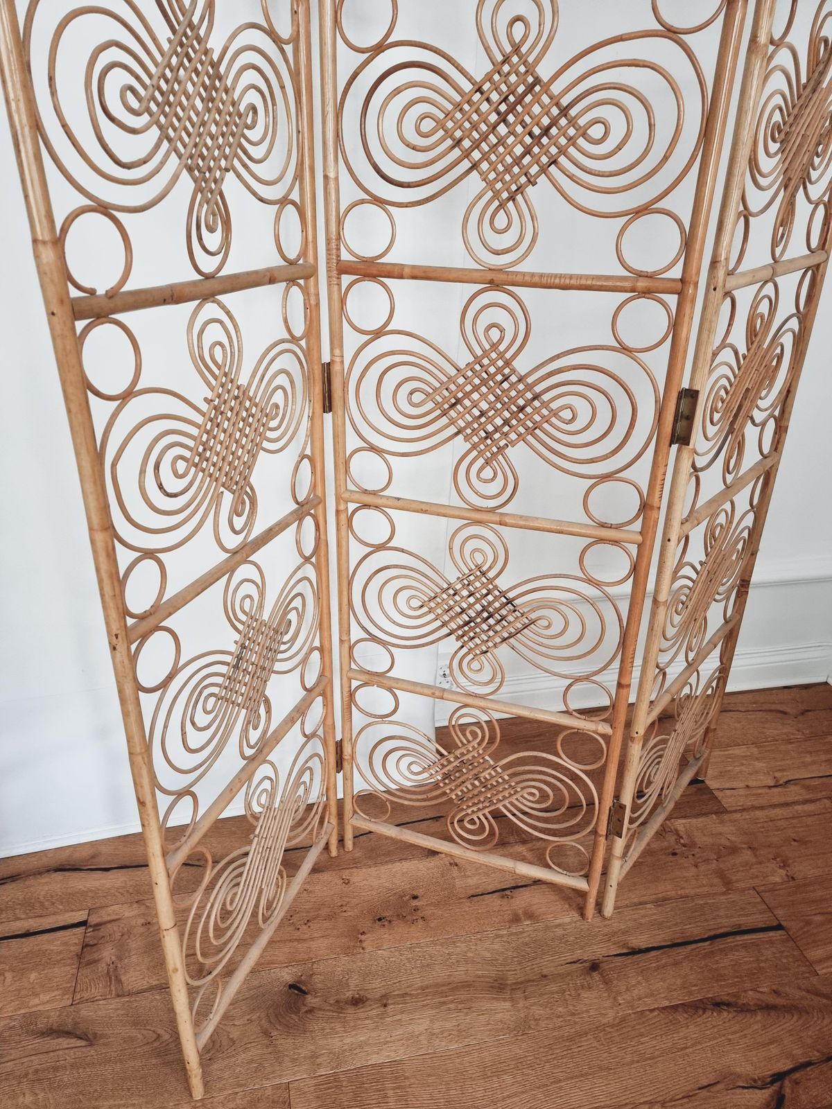 Room Divider / Screen, Rattan, Scandinavian Modern, Swedish Mid 1900s photo furniture