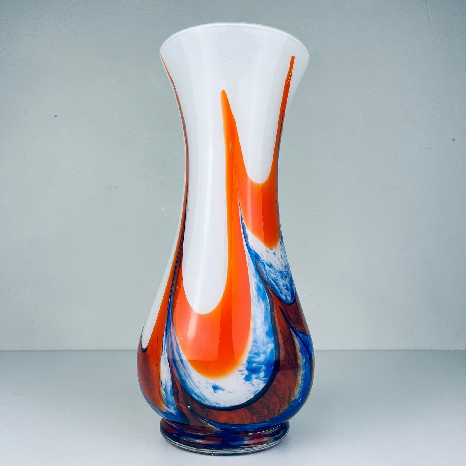Murano Glass Hand Cut Vase By Carlo Moretti Italy 1970s photo Home Decor