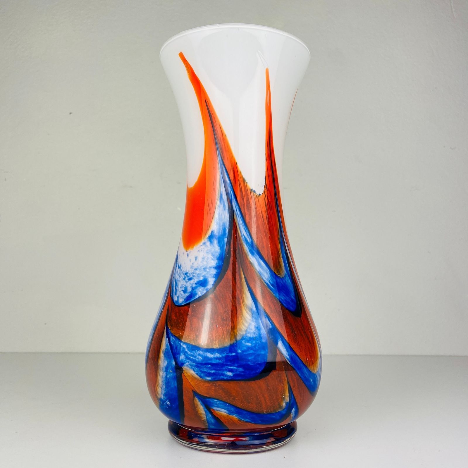 Murano Glass Hand Cut Vase By Carlo Moretti Italy 1970s photo buy