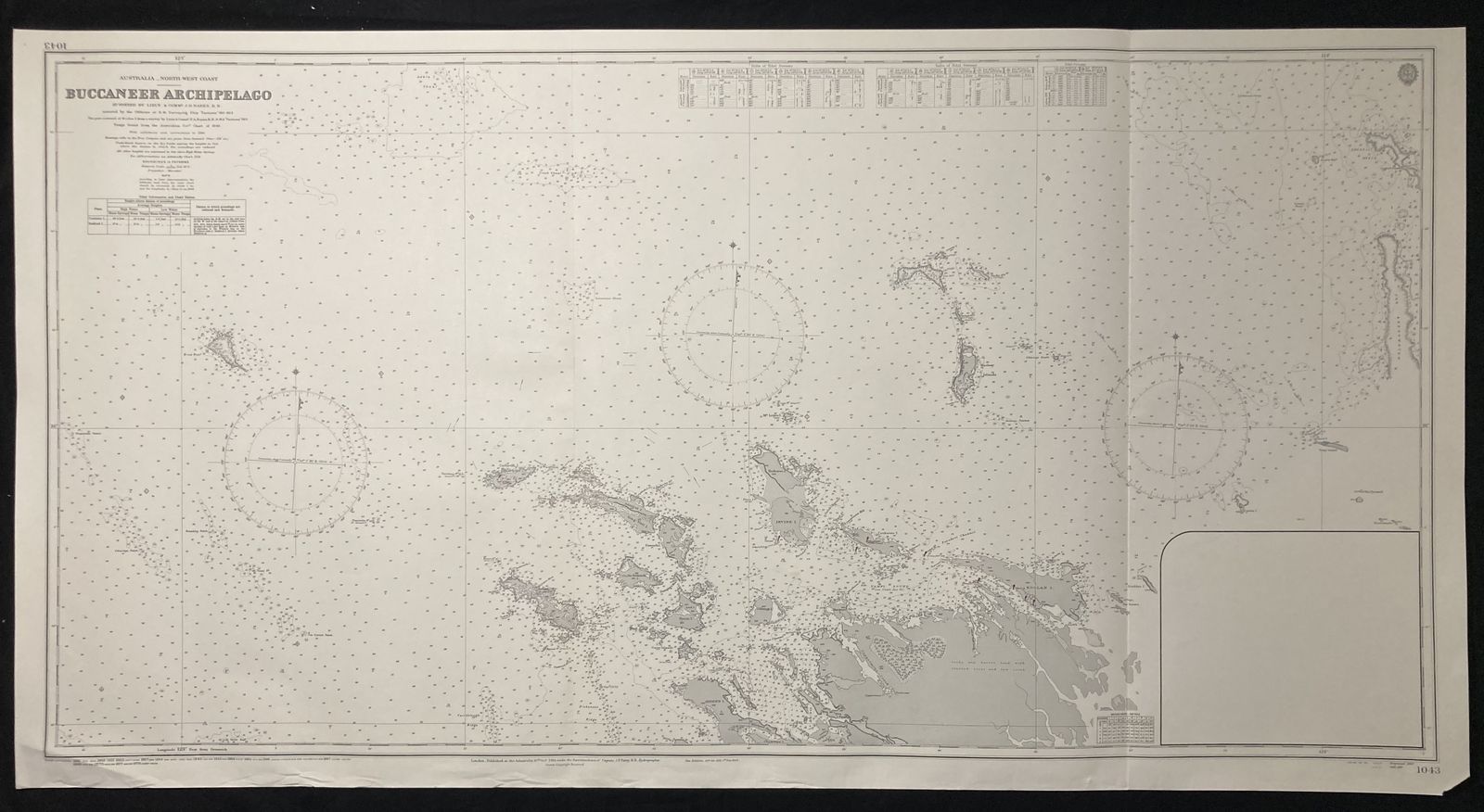 Nautical Chart Buccaneer Archipelago Australia Pacific Admiralty 1980