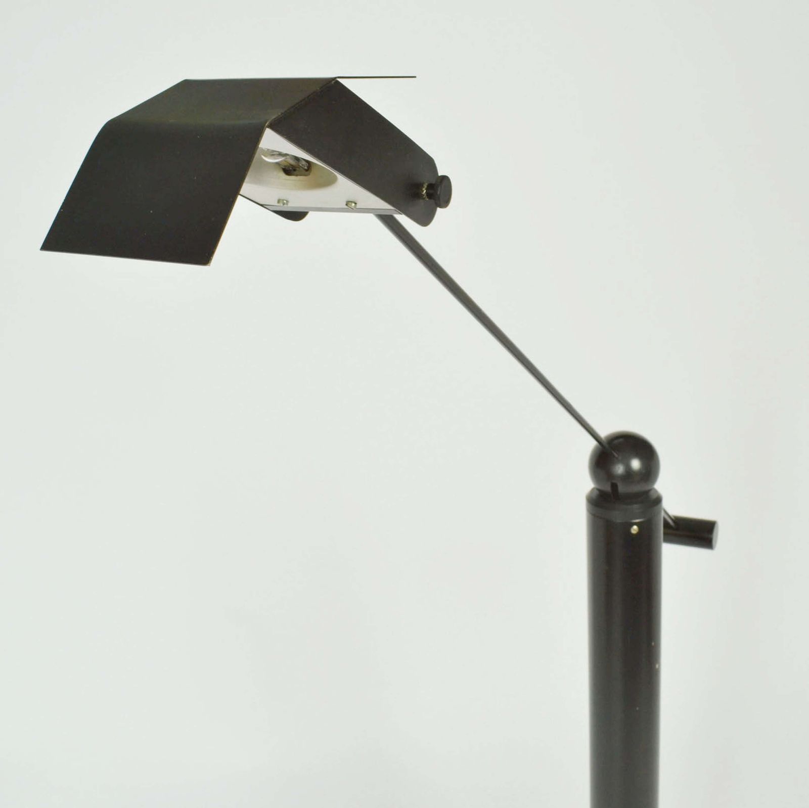 Minimalist Counterbalance Black Floor Lamp Att. To Swiss Baltensweiler photo 2950.0
