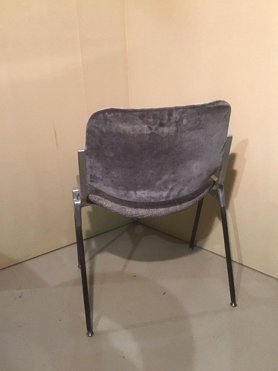 photo vintage Set Of 4 Cotton And Velvet Model Dsc 106 Dining Chairs By Giancarlo Piretti For Castelli / Anonima Castelli, Italy 1960s