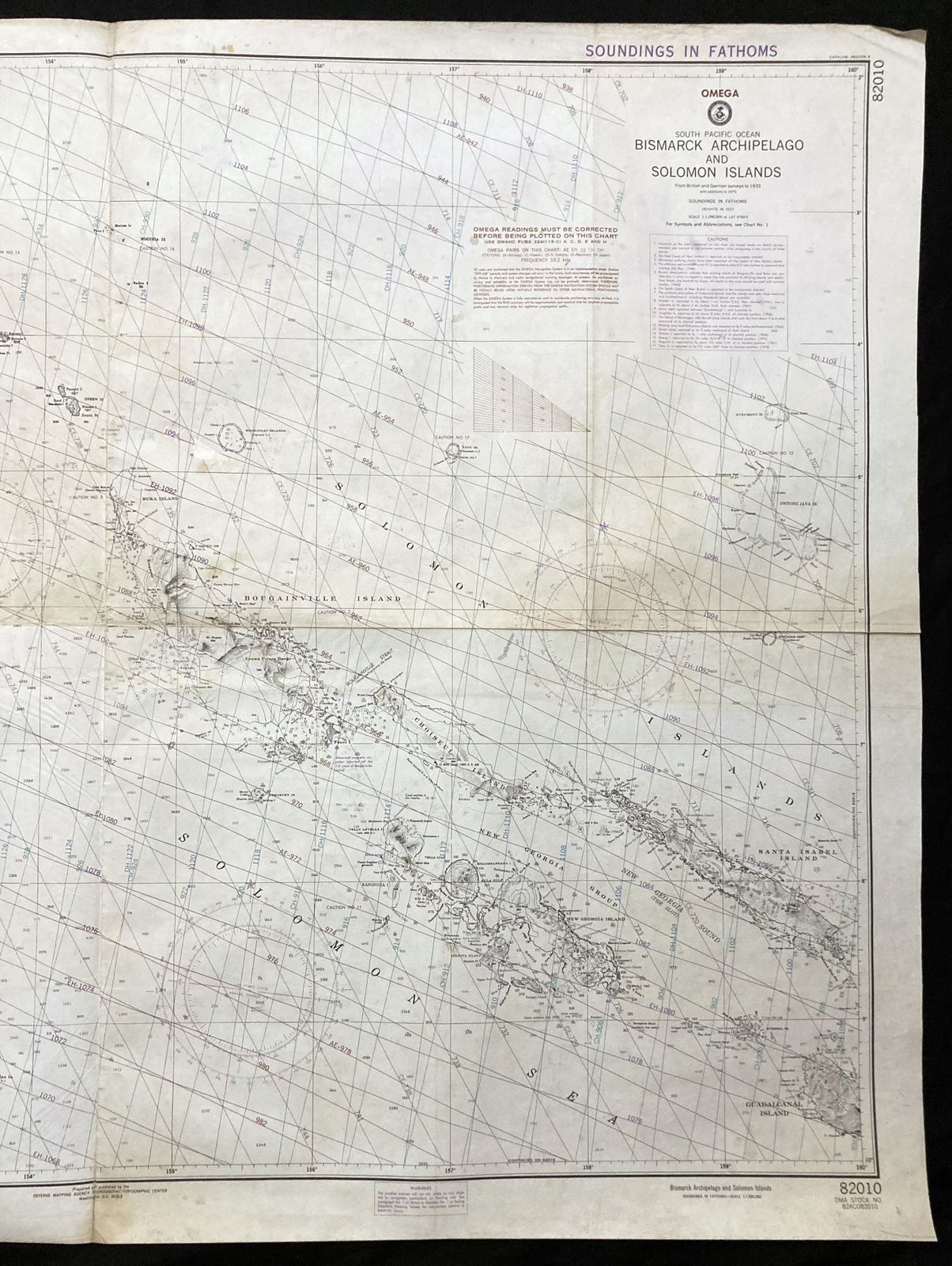 Nautical Chart Bismarck Archipelago Solomon Islands Admiralty 1979 photo for sale