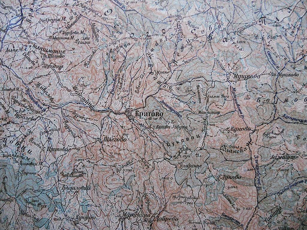 Original Military Topographic Detailed Map East Macedonia Kratovo кратово Wwi photo furniture