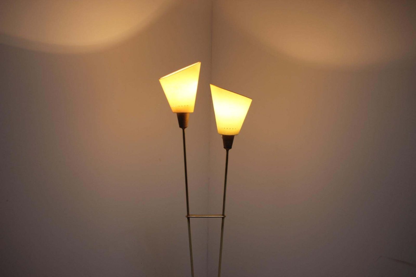 1960s Brass Floor Lamp Czechoslovakia photo buy