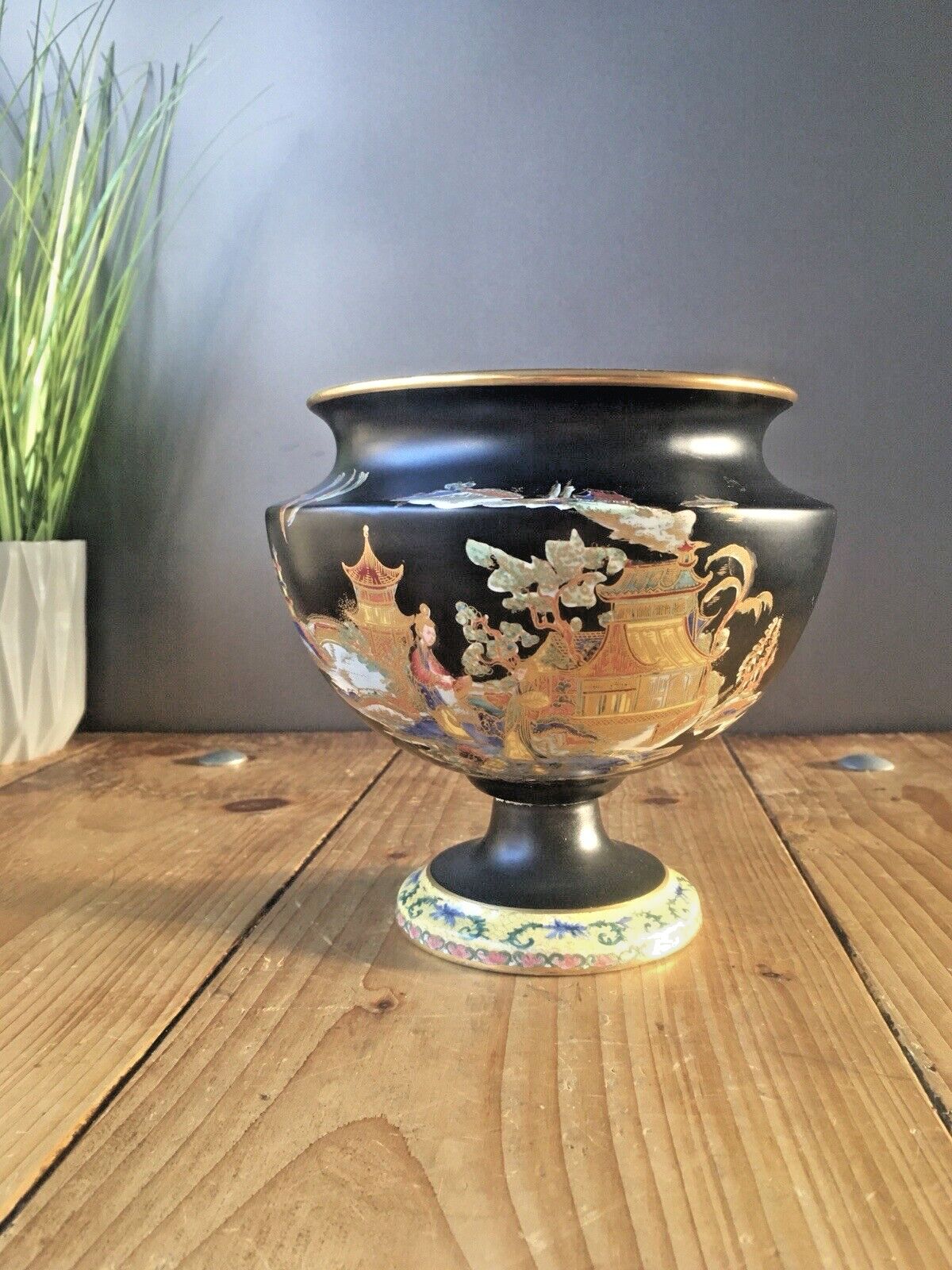Antique W & R Carlton Ware Japonisme / Chinoiserie Geisha Girl Pedestal Urn Vase photo furniture