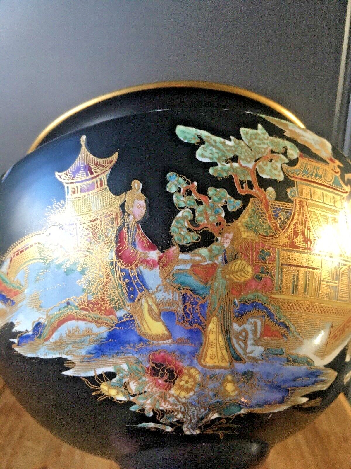Antique W & R Carlton Ware Japonisme / Chinoiserie Geisha Girl Pedestal Urn Vase photo 120.0