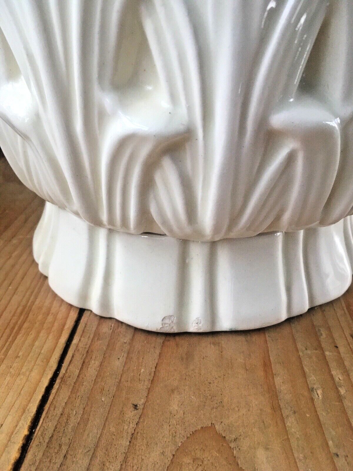 Home Decor Rare Large Casa Fina Spain Reed Leaves Leaf Pottery Jardiniere Planter Plant Pot photo