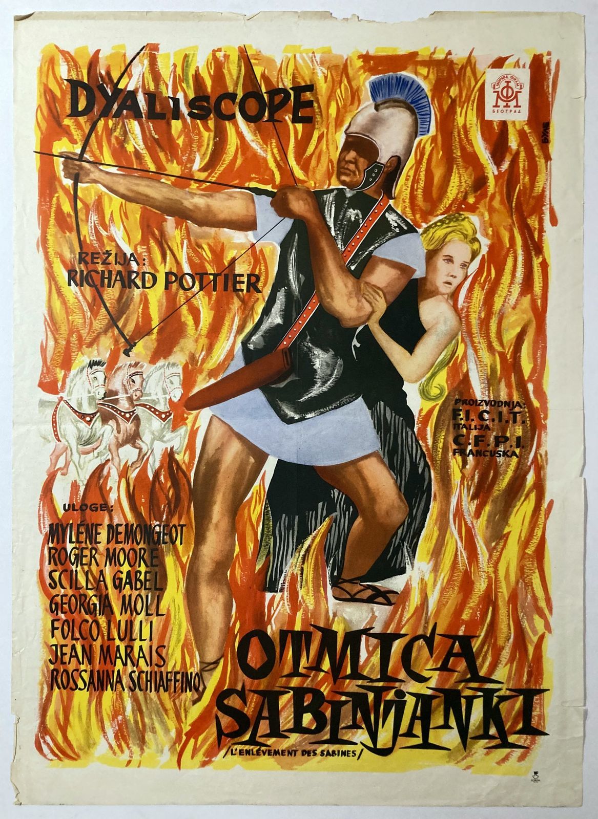 Original Movie Poster Il Ratto Delle Sabine Richard Pottier Roger Moore 1961