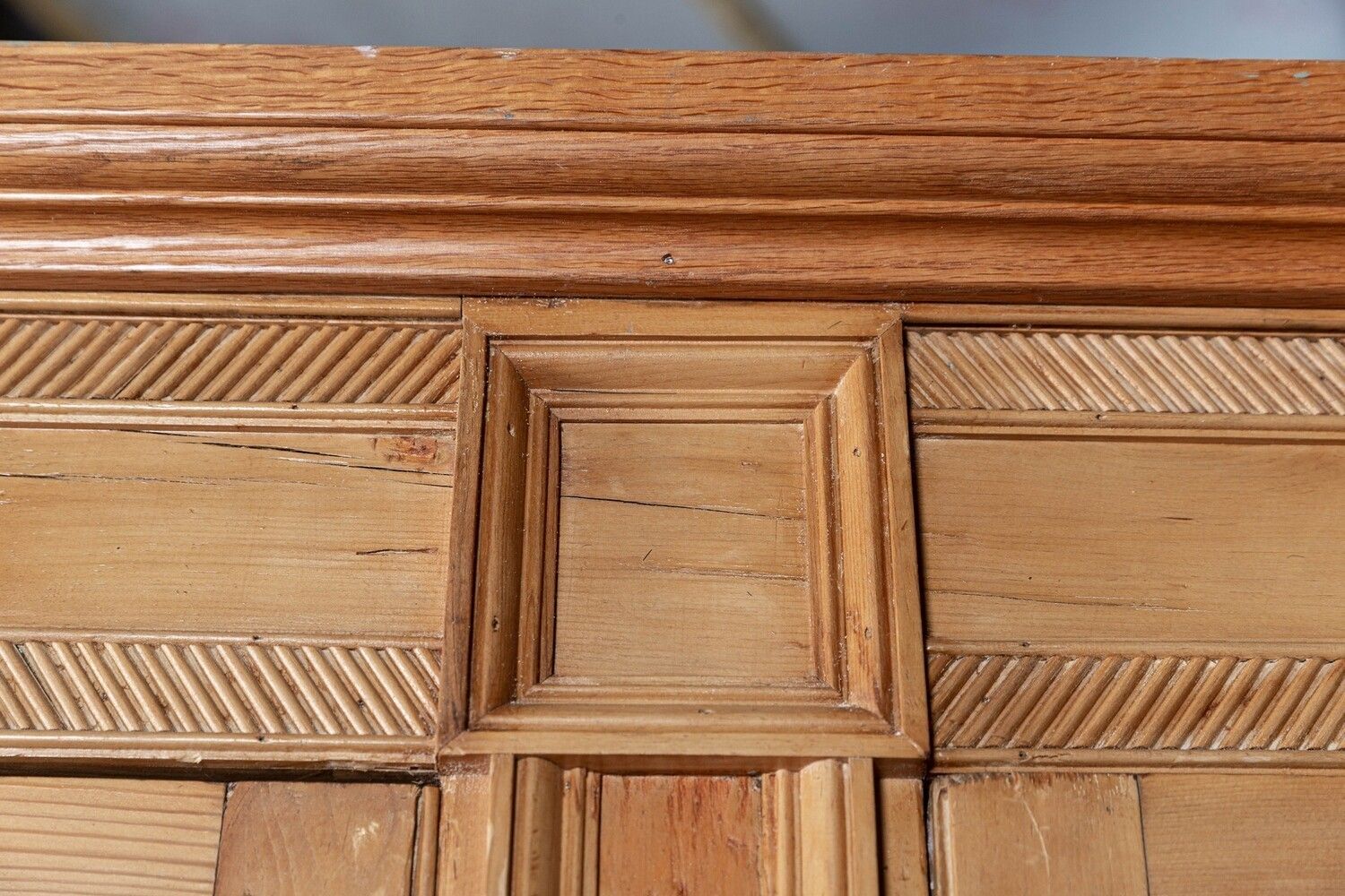 photo for sale Large Regency English Estate Made Pine Housekeepers Cupboard