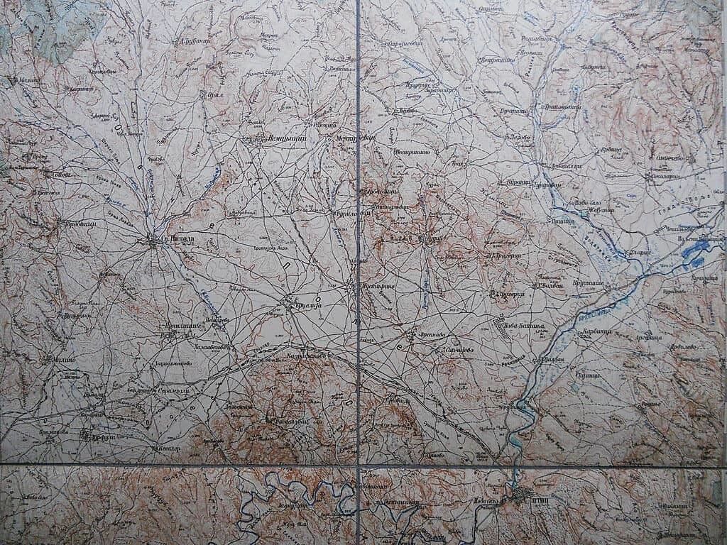 Original Military Topographic Detailed Map Eastern Macedonia Stip штип Wwi photo Art