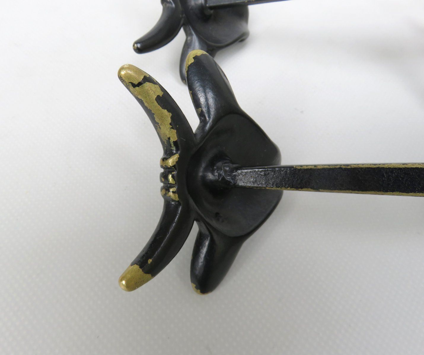 photo furniture Black Brass Animal Cloakroom Hook By Walter Bosse, 1950s, Set Of 12