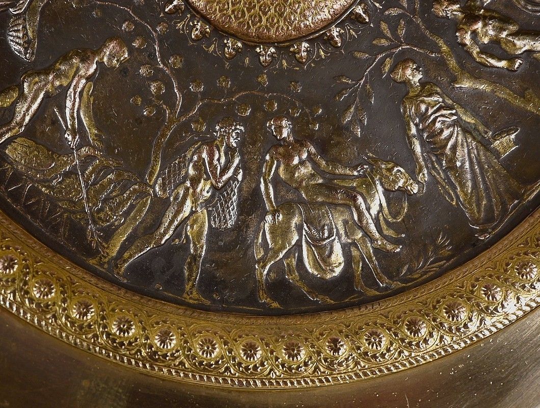 Tazza Cup In Gilt Bronze, Signed F. Levillain, F. Barbedienne, 19th Century photo Home Decor