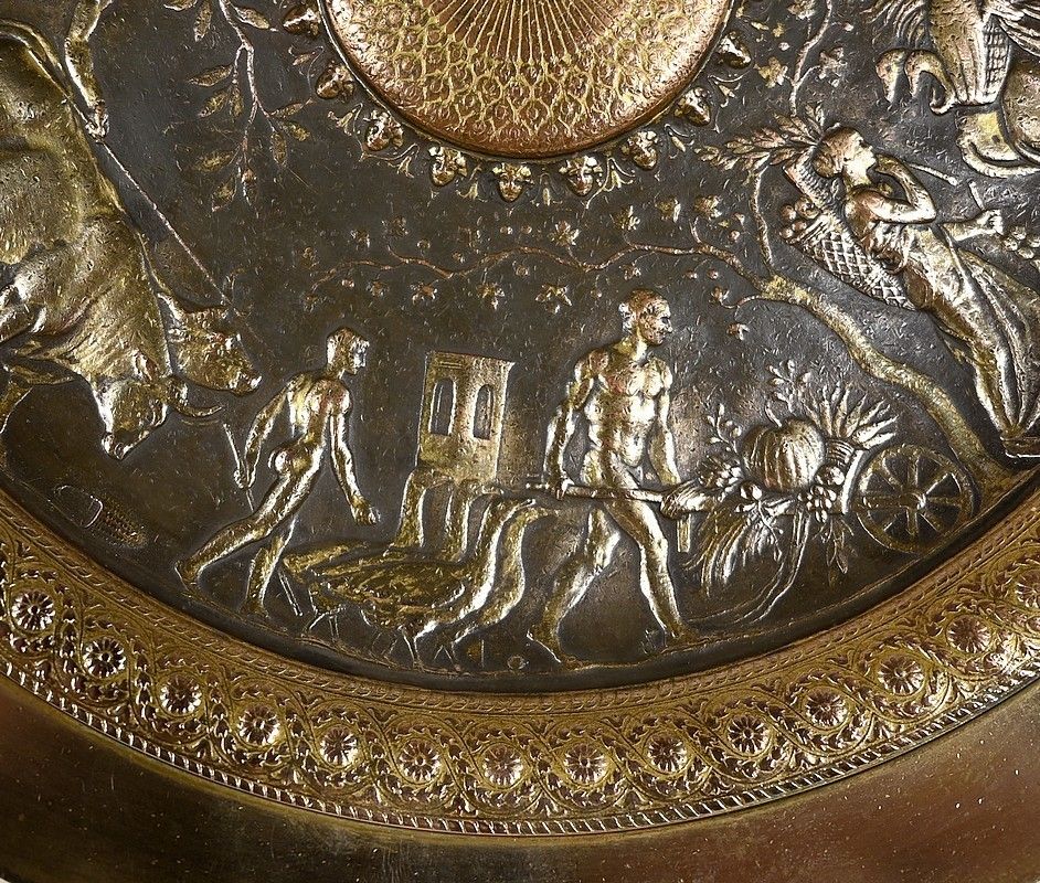 Tazza Cup In Gilt Bronze, Signed F. Levillain, F. Barbedienne, 19th Century photo buy